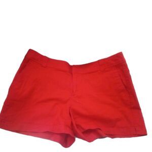 New York and Company Shorts Red Women's Size 10 Flat Front Preppy 34x4 Mid Rise